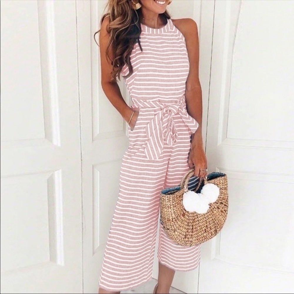 Summer Sleeveless Striped Romper 💗